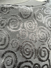 Load image into Gallery viewer, 90s black velvet spirals top uk 8-10
