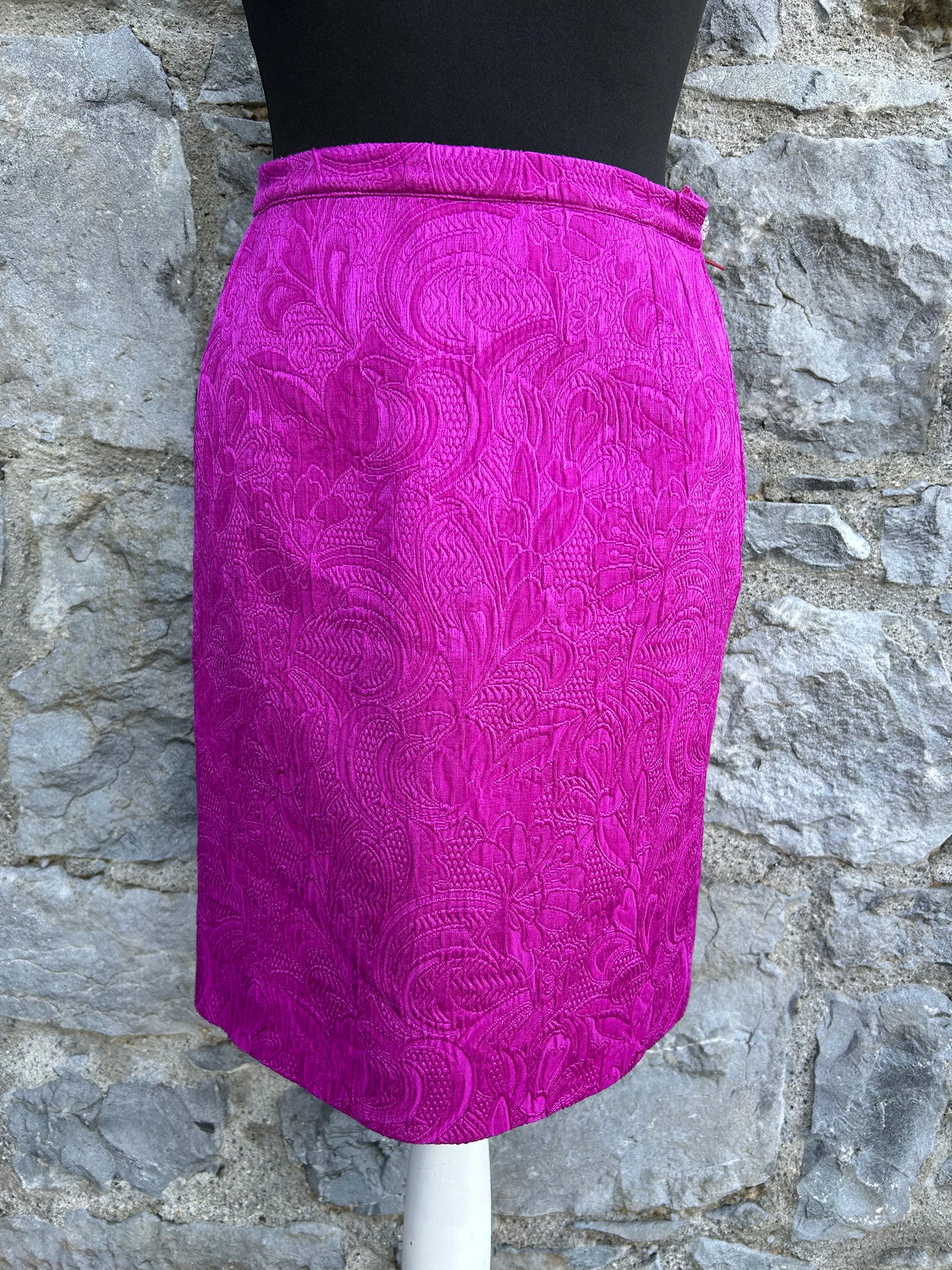 Pink Brocade skirt uk 8