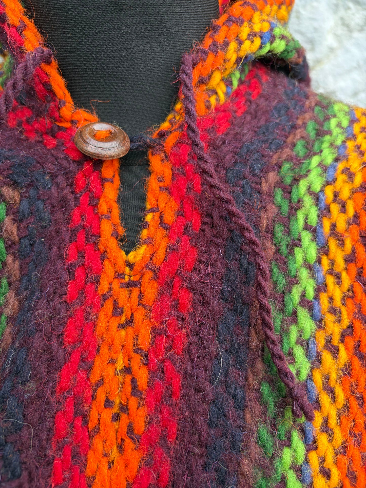 Rainbow poncho