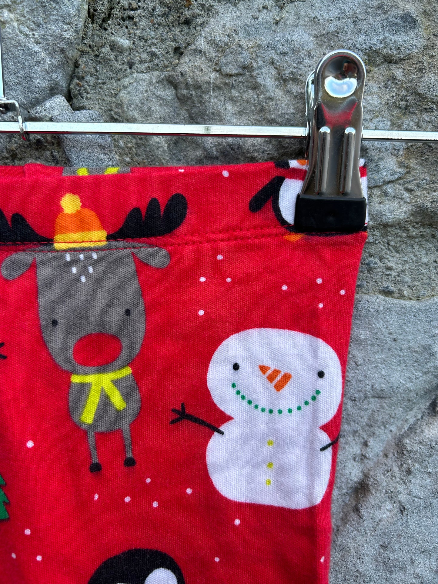 Snowmen&penguins red pj  2-3y (92-98cm)