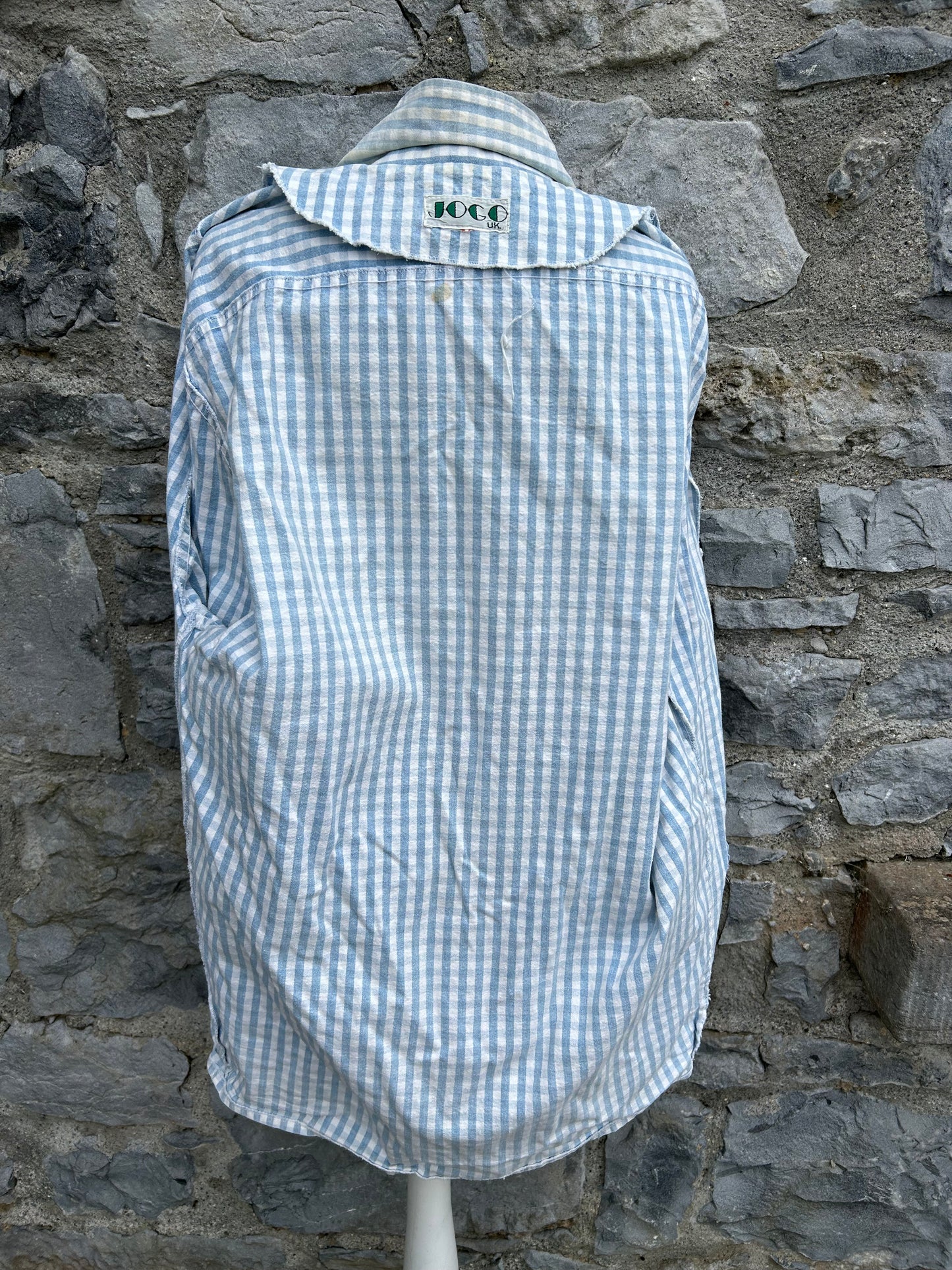 80s blue gingham jacket uk 14-16