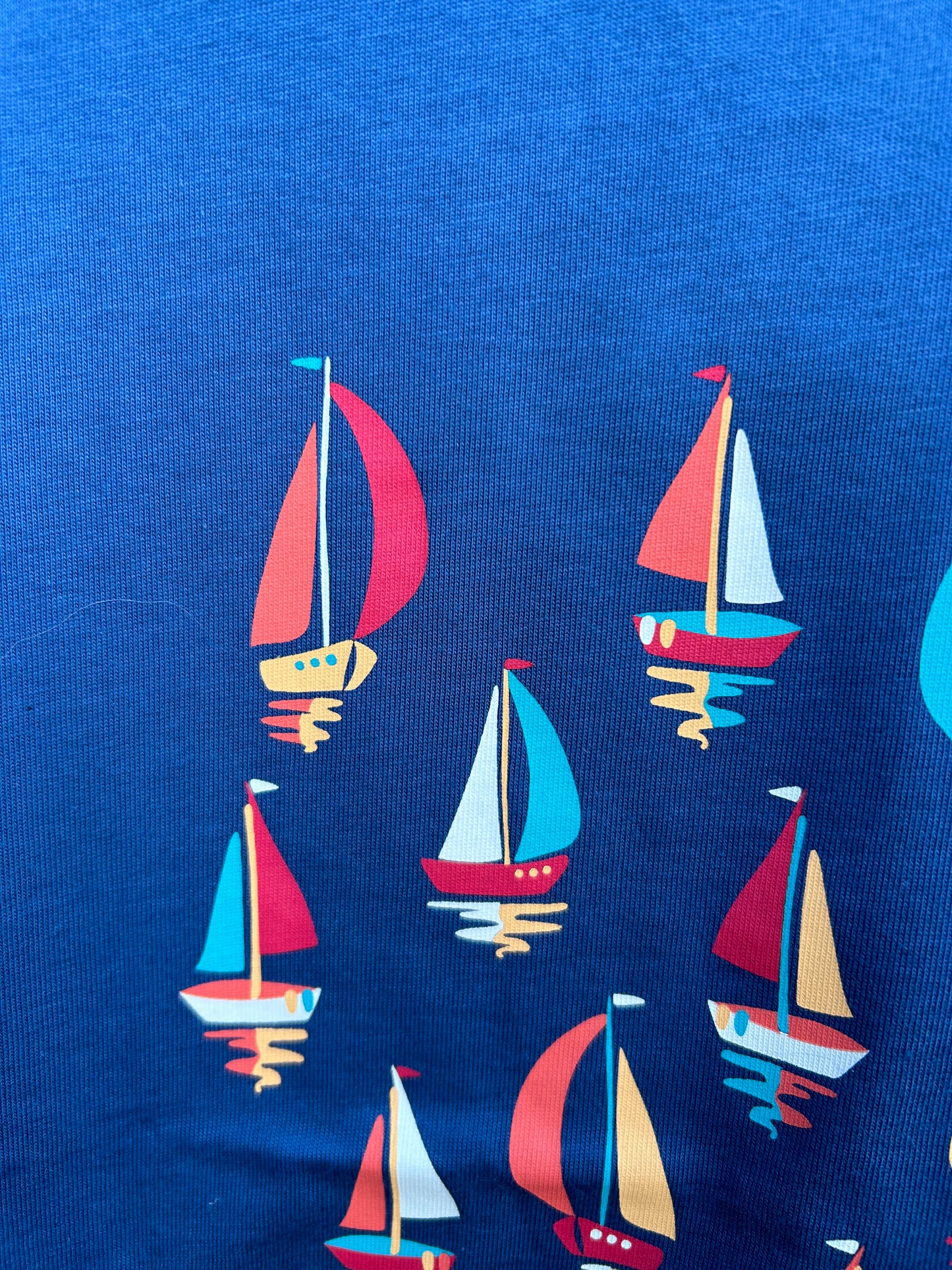 Sailing boats navy T-shirt 8y (128cm)