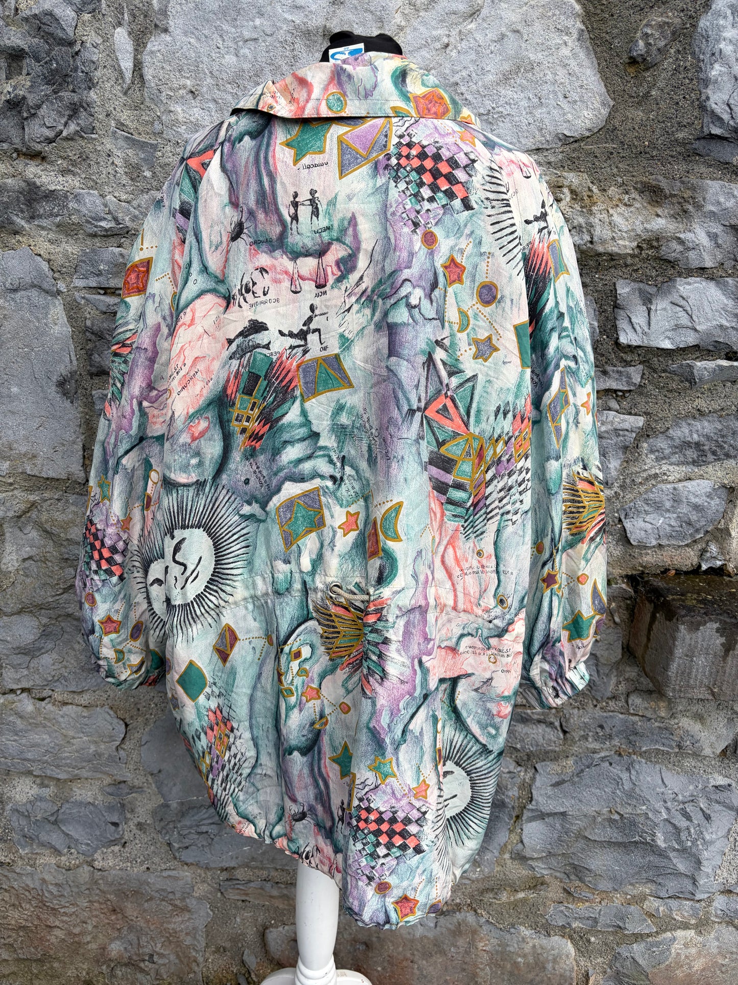 80s abstract zodiac signs jacket uk 16