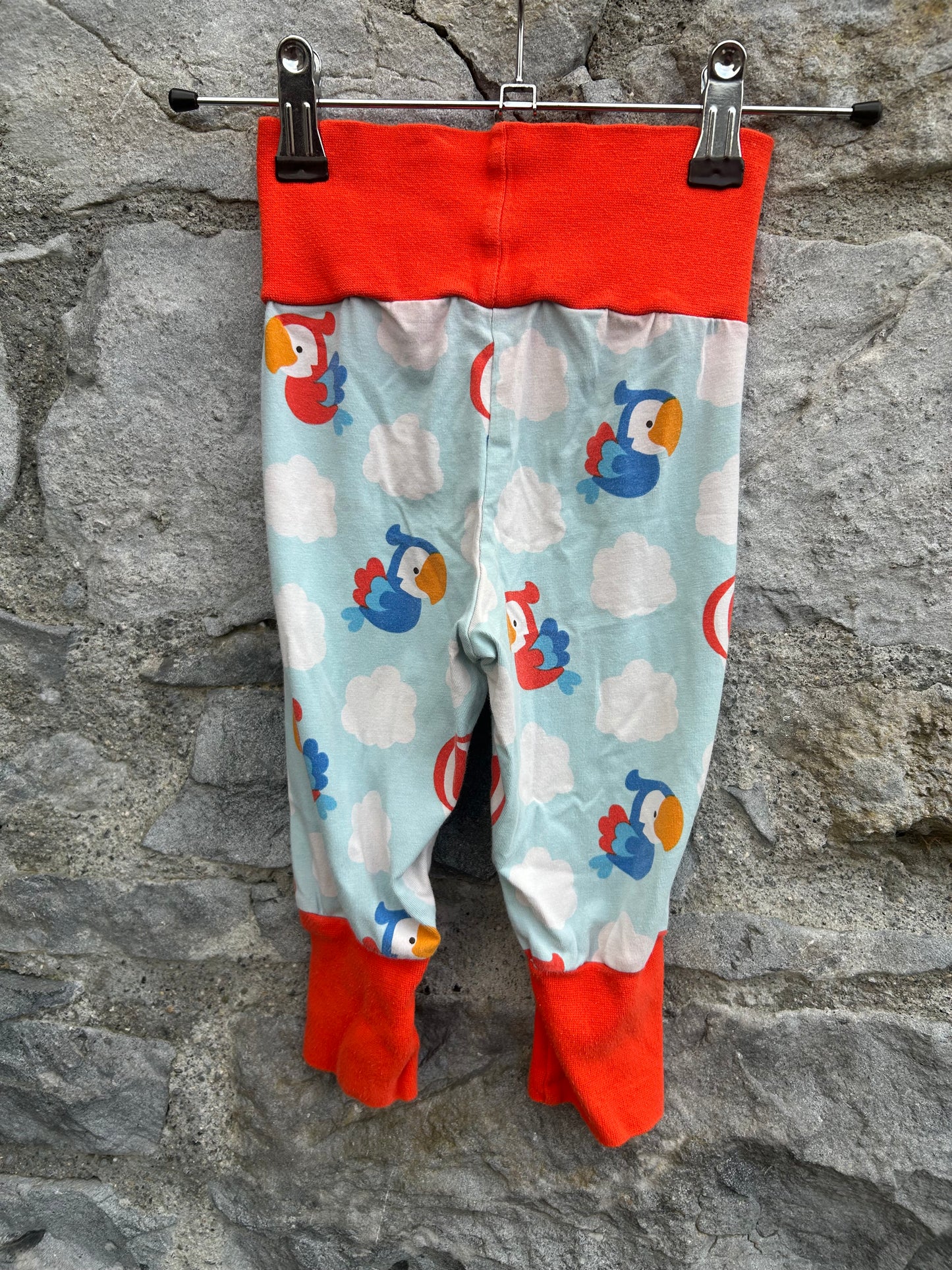Balloons blue rib pants  9-12m (74-80cm)