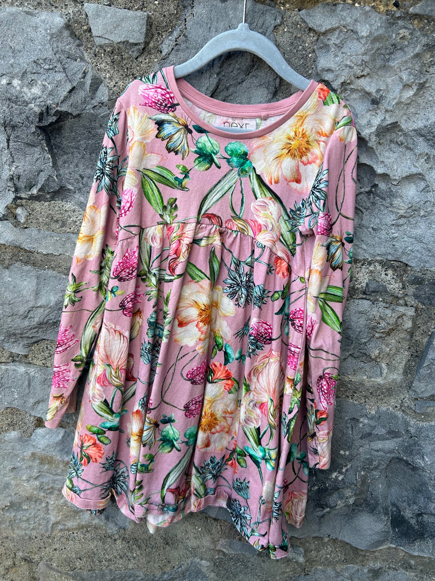 Pink flowers dress 6-7y (116-122cm)