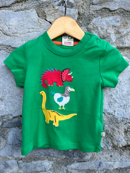 Dinosaurs green T-shirt  3-6m (62-68cm)