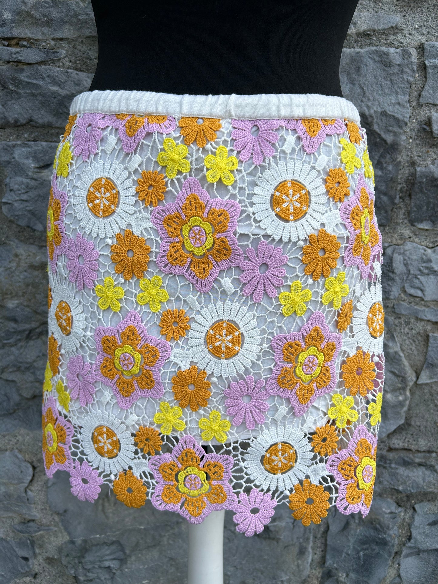 Crochet flowers skirt uk 8