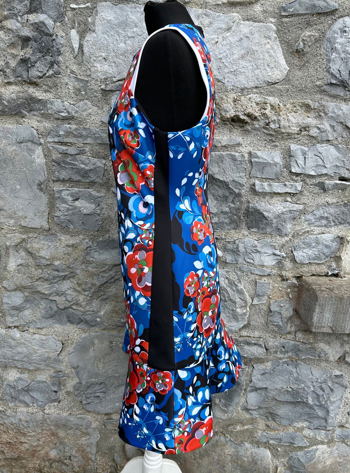 Blue&red floral dress uk 12-14