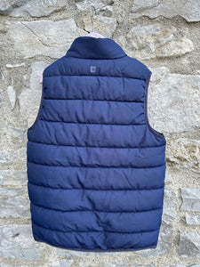 Navy puffy gilet  7-8y (122-128cm)