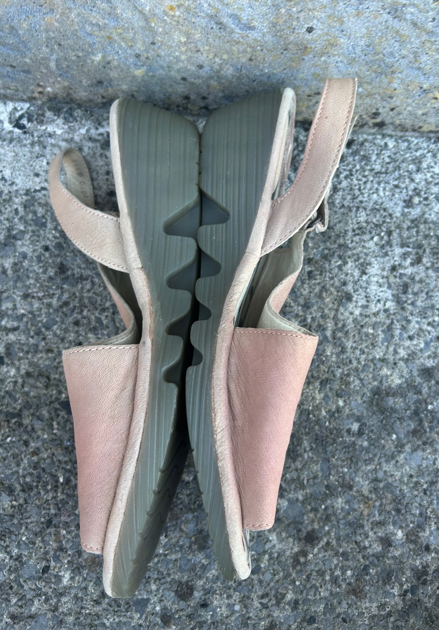 Beige wedge sandals  uk 6 (eu 39)