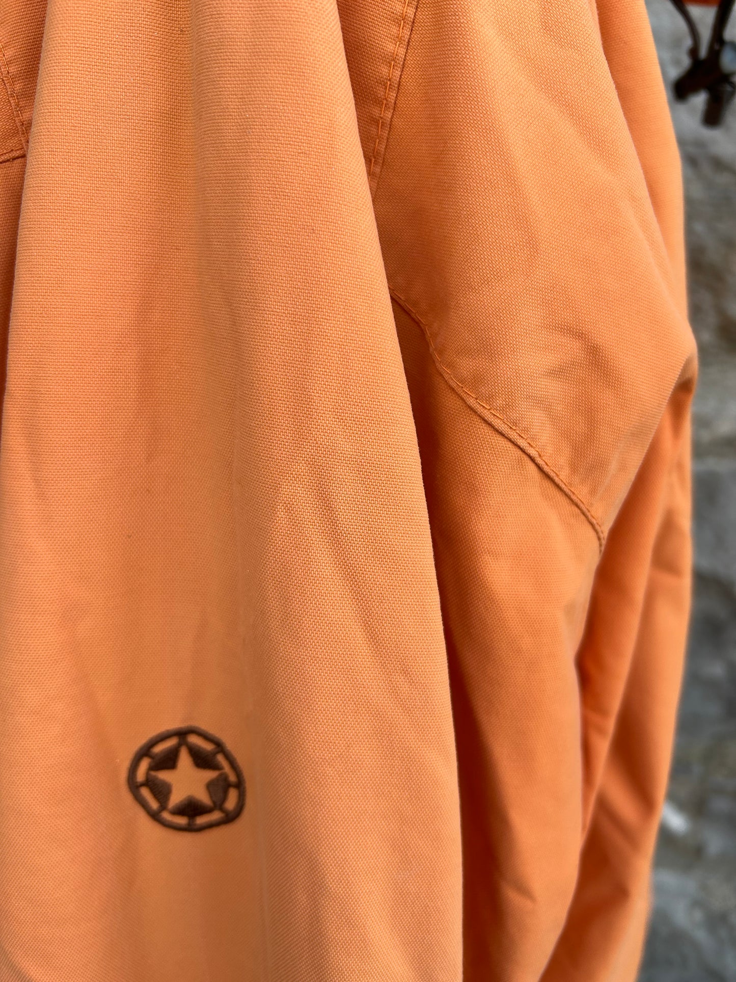90s orange half zip jacket Medium