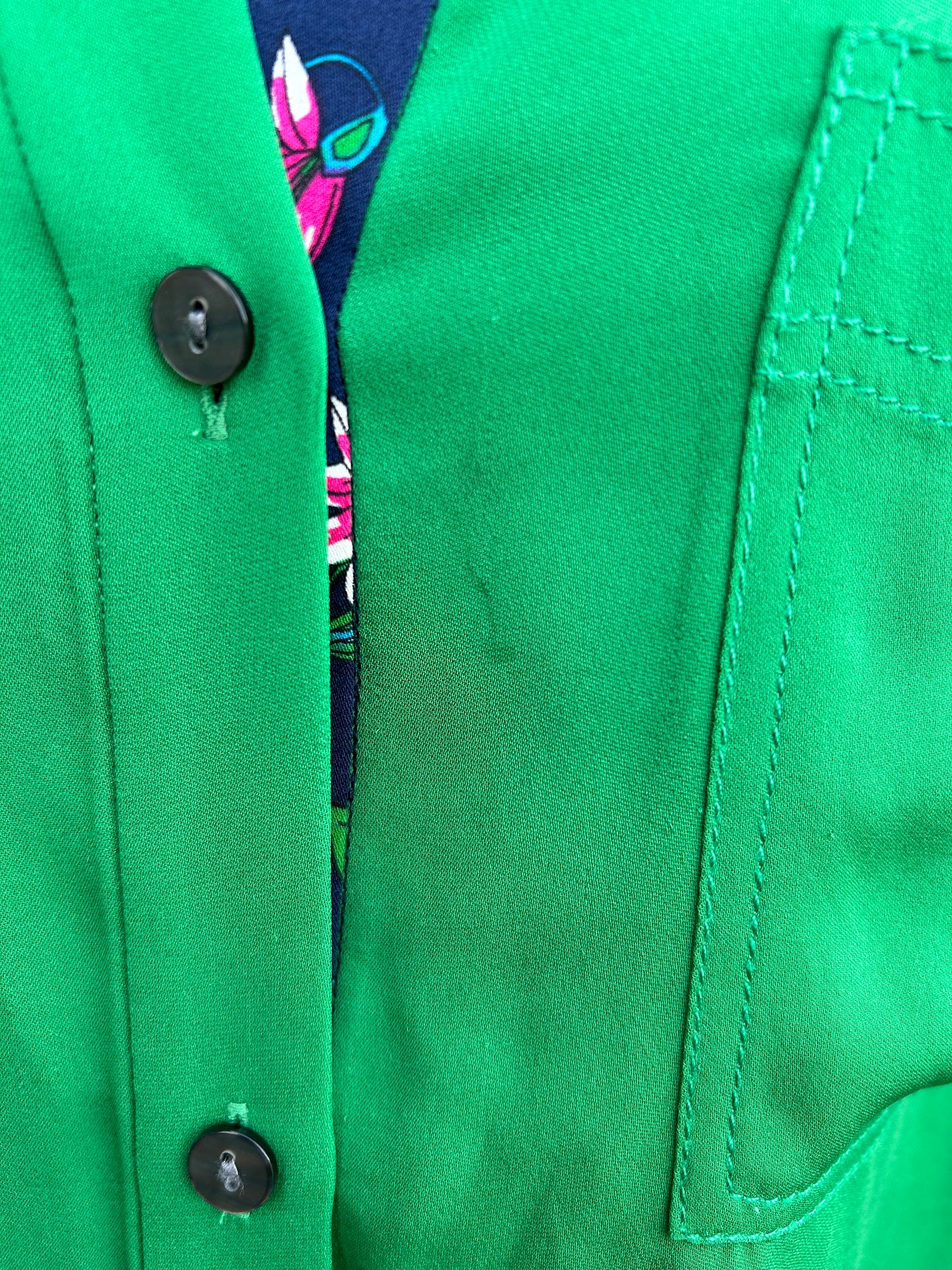 DVF Long green blouse uk 10-12