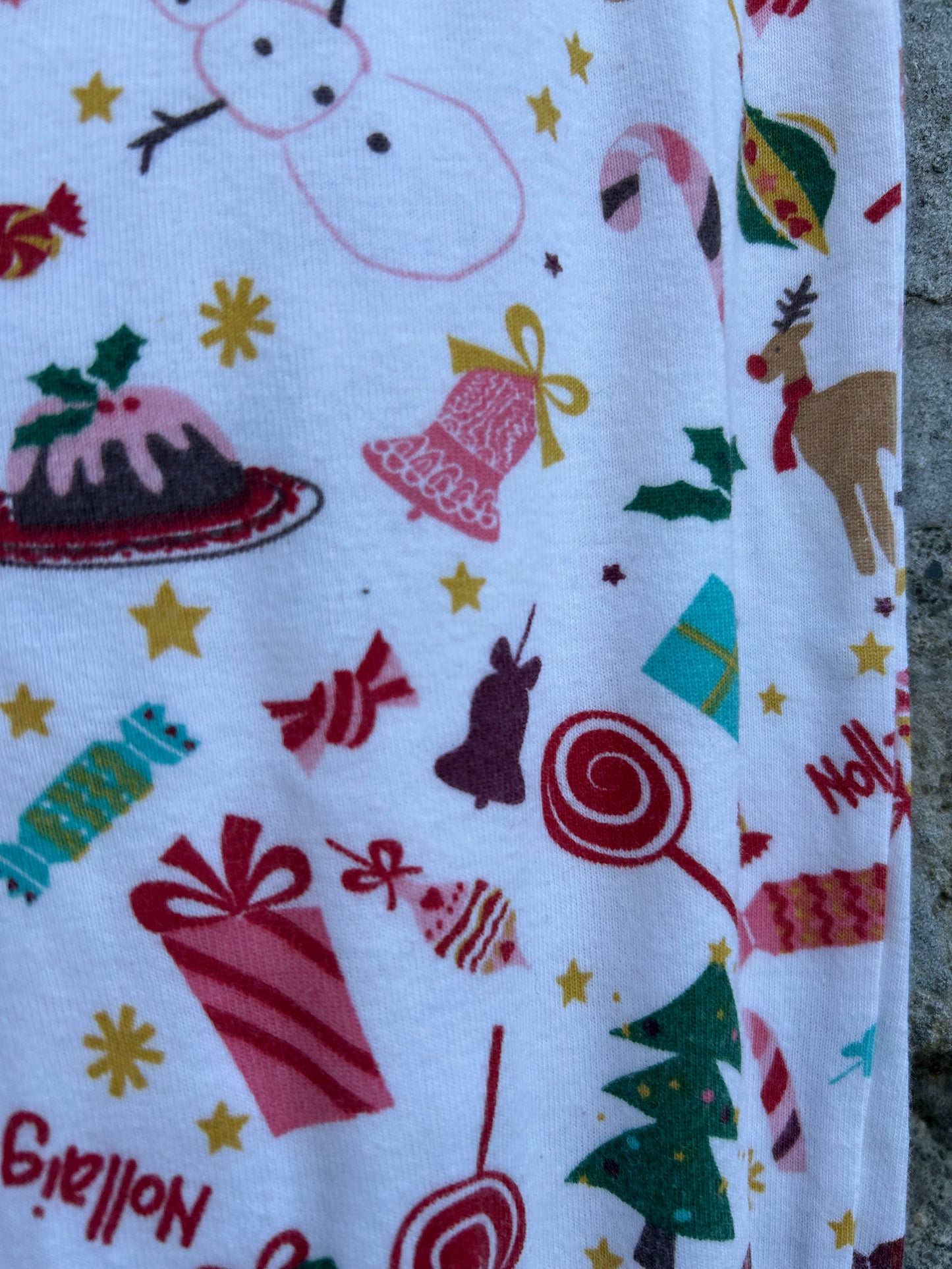 Reindeer pink pj  7-8y (122-128cm)