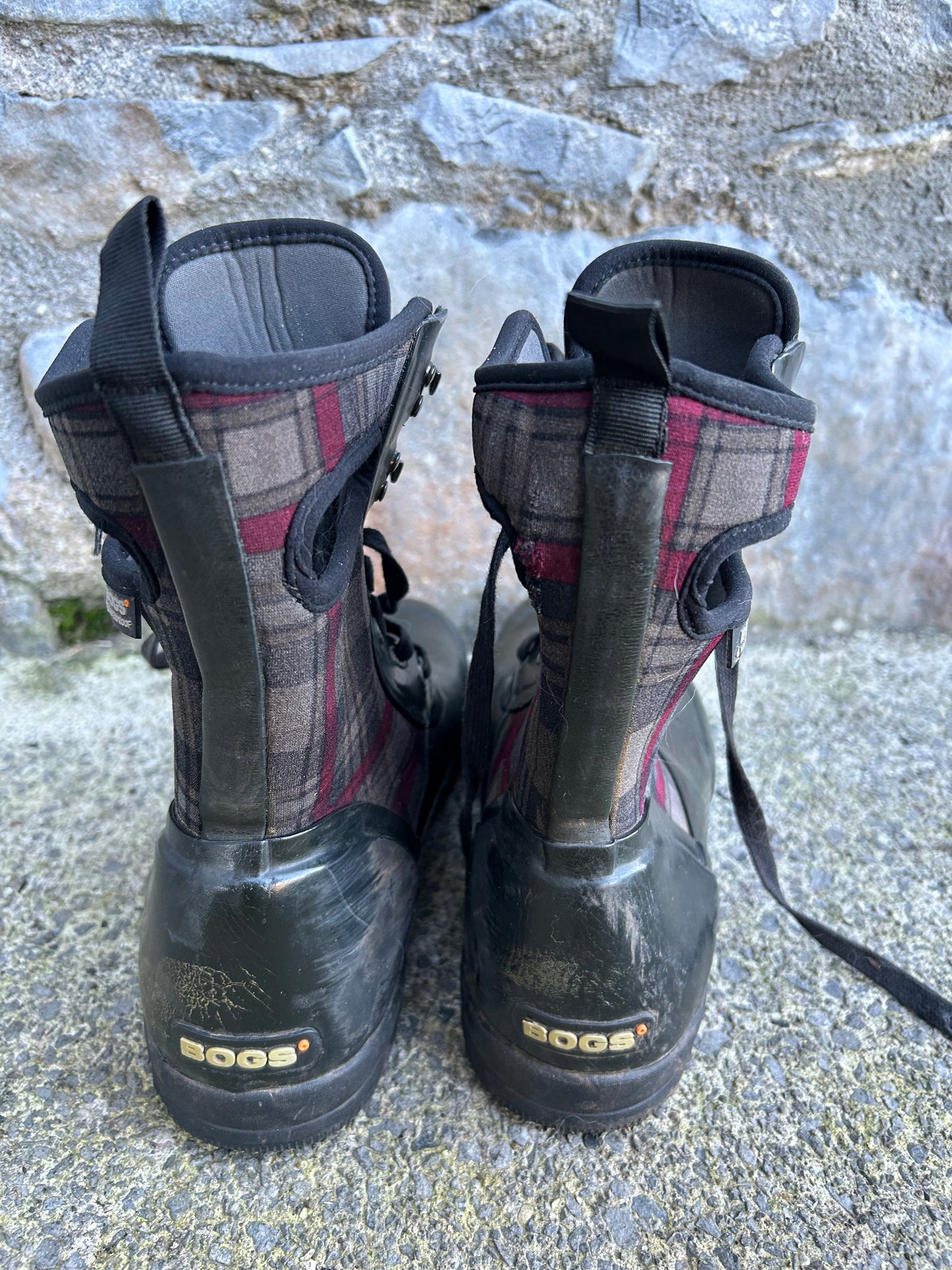 Checked boots  uk 7 (eu 41)