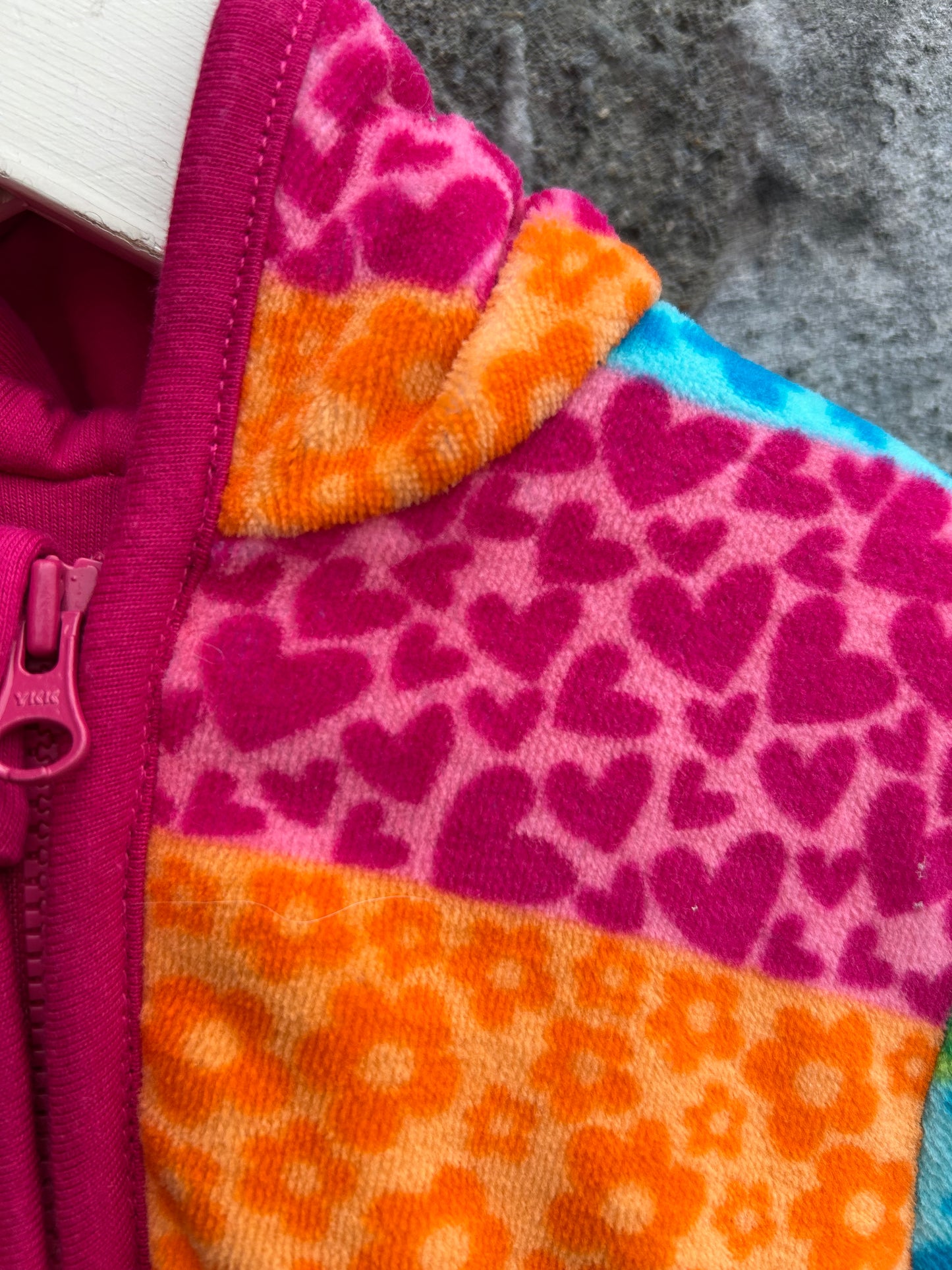 Rainbow hearts velvet set  3-6m (62-68cm)