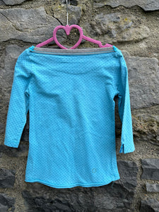 Blue spotty top 7-8y (122-128cm)