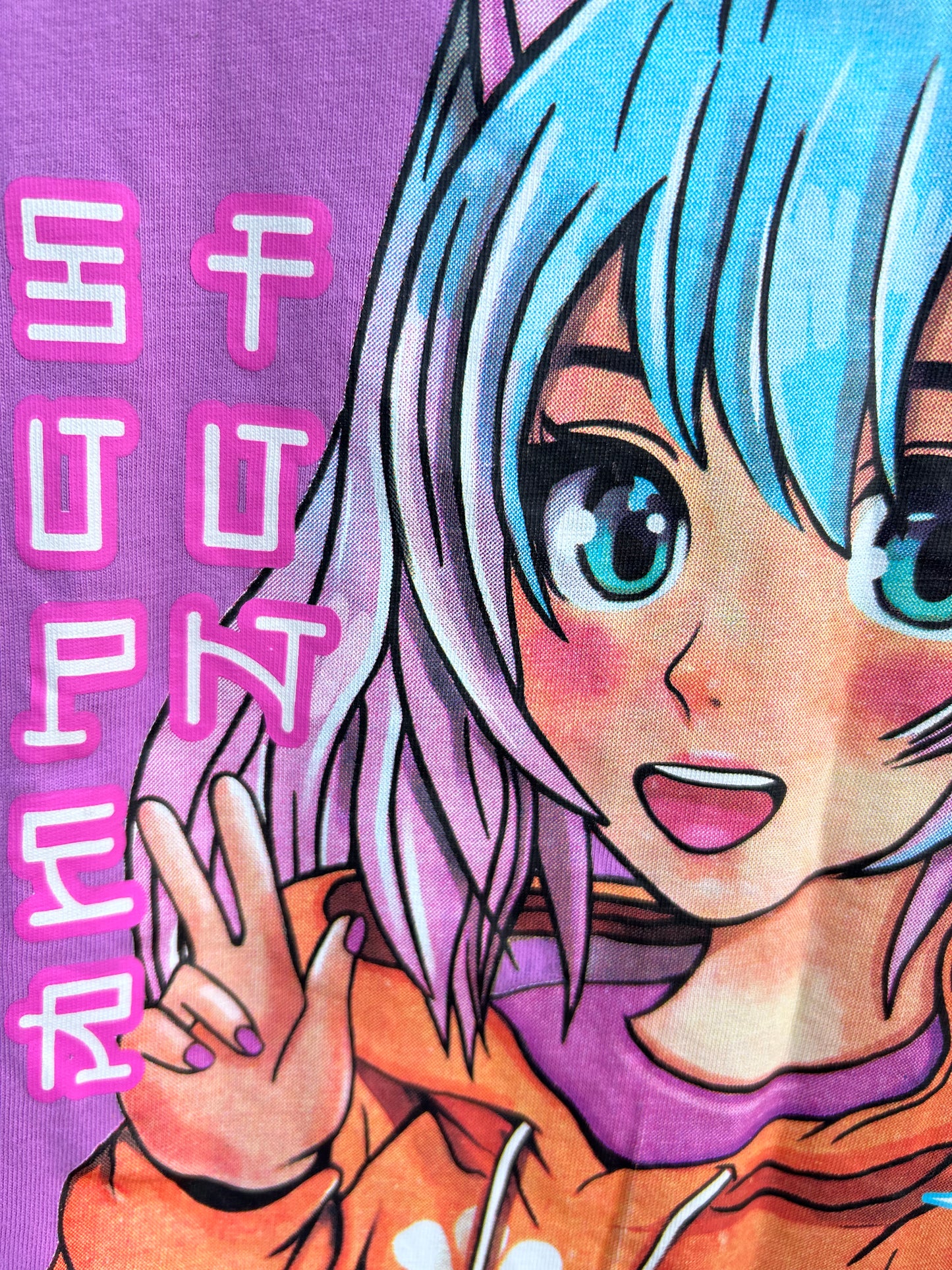 Anime purple top 7-8y (122-128cm)