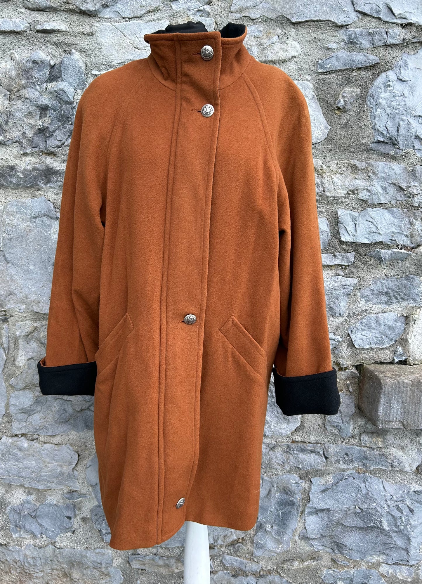 90s brown woolly coat uk 16