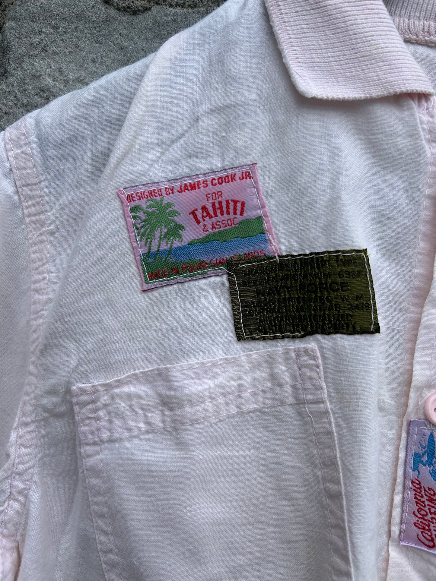 90s Hawaii light pink shirt  8y (128cm)