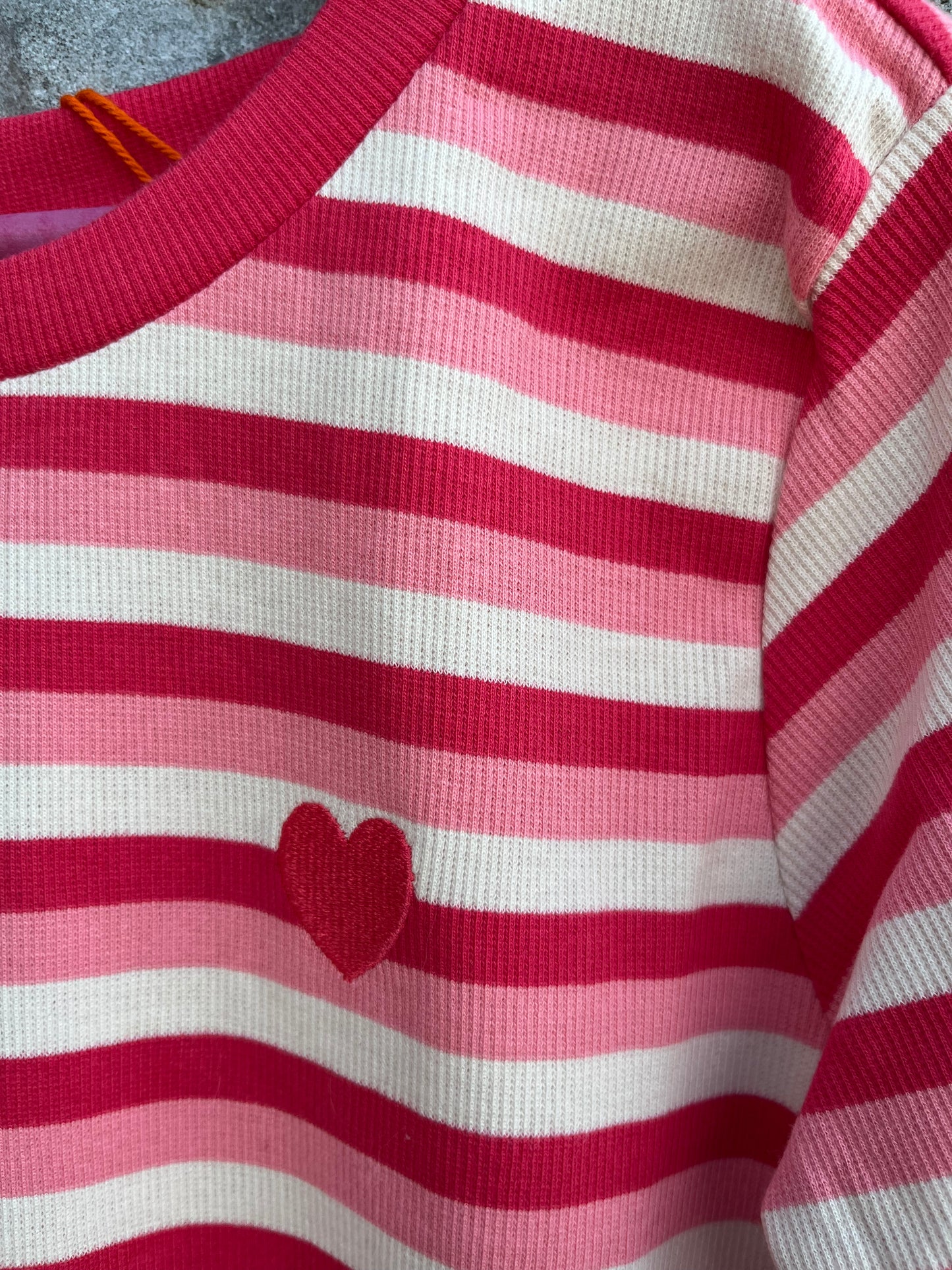 Strawberry Ice Stripes School Dress  9y (134cm)