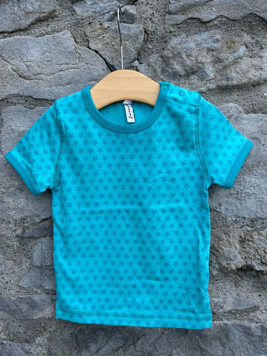 Blue mono stars T-shirt  9-12m (74-80cm)