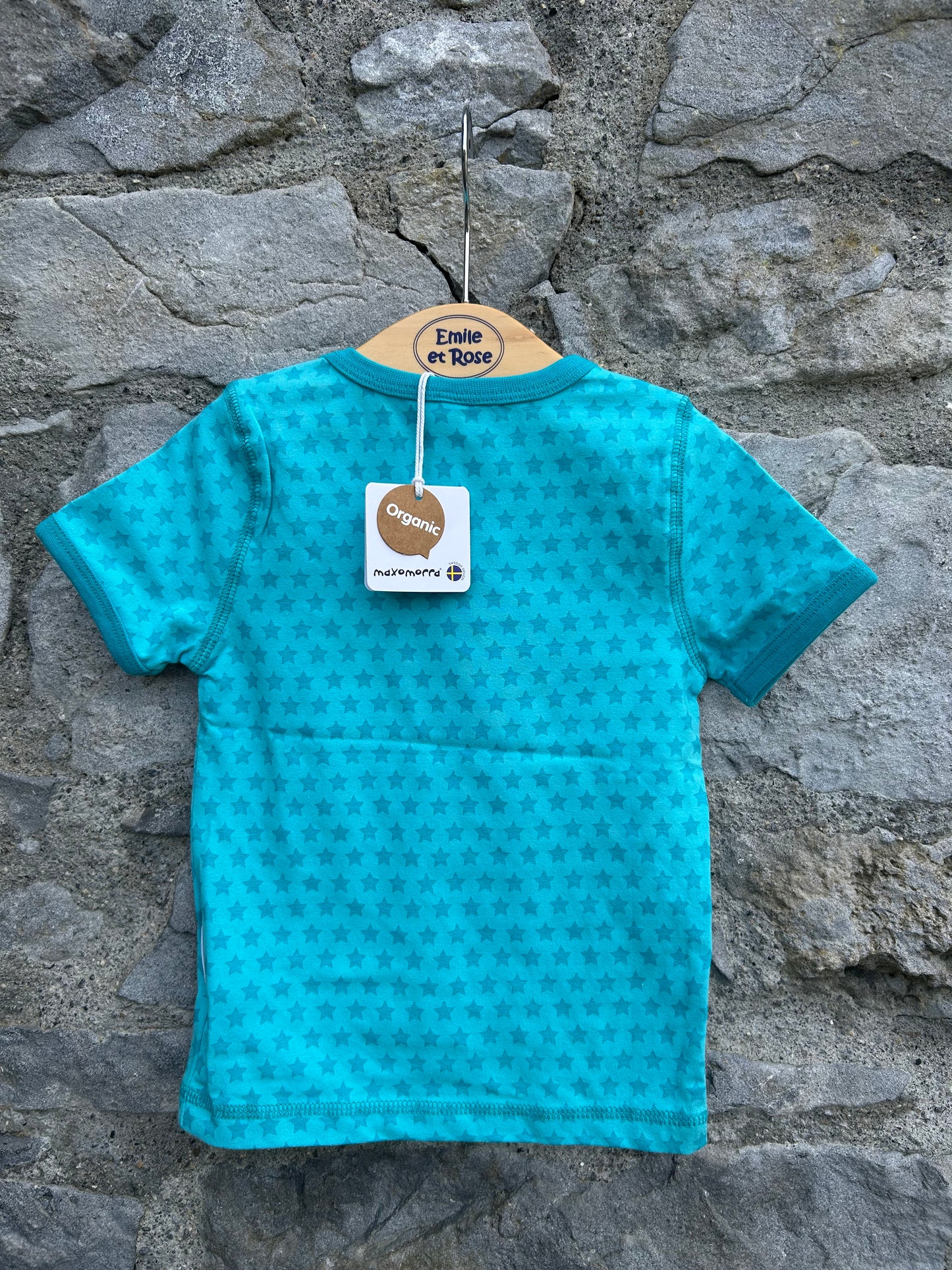 Blue mono stars T-shirt  9-12m (74-80cm)