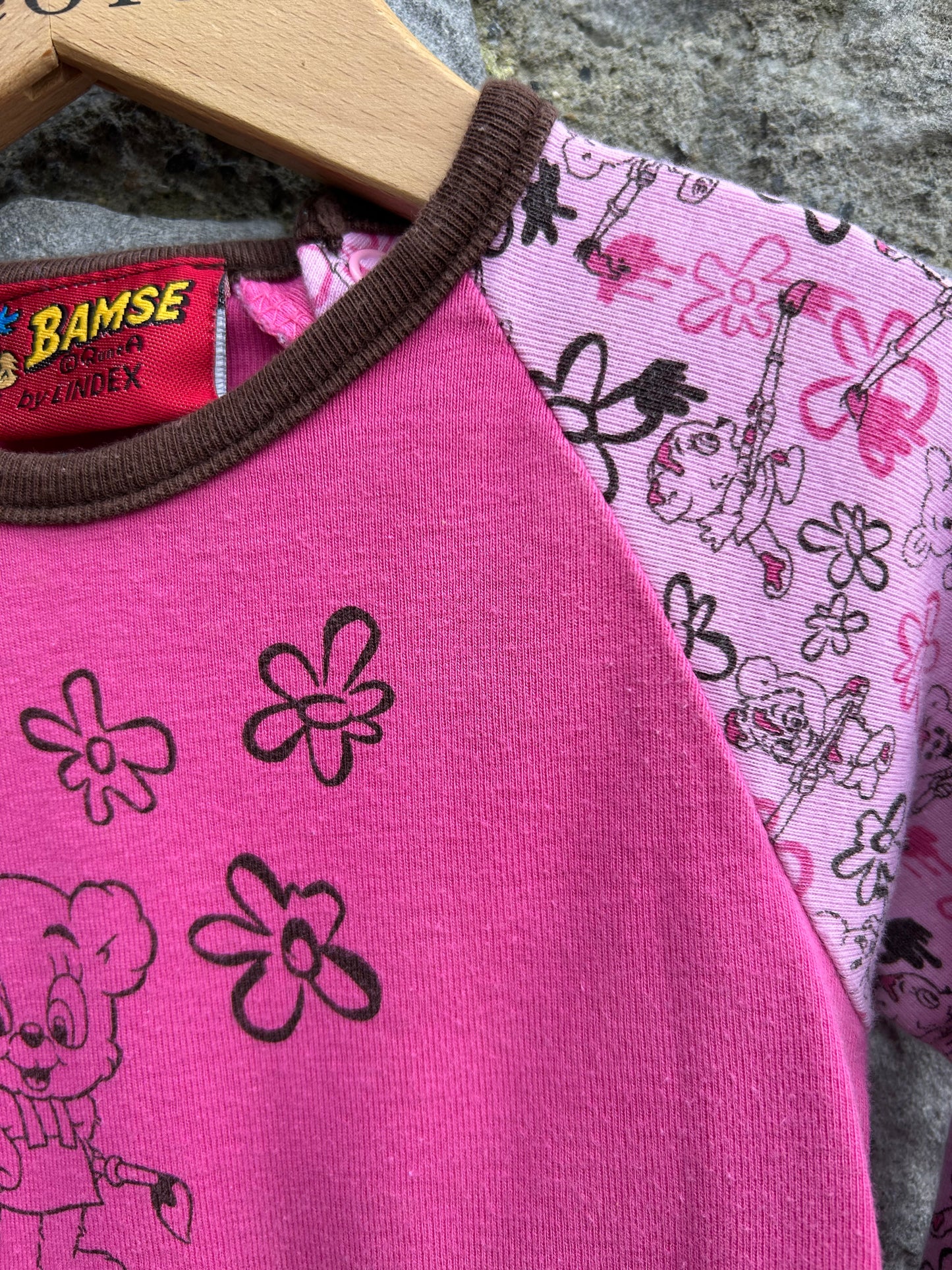 Bamse pink vest  9-12m (74-80cm)