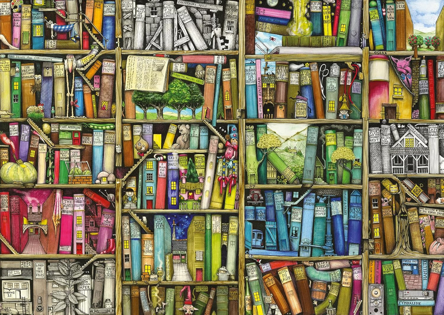 Books 1000 pieces puzzle