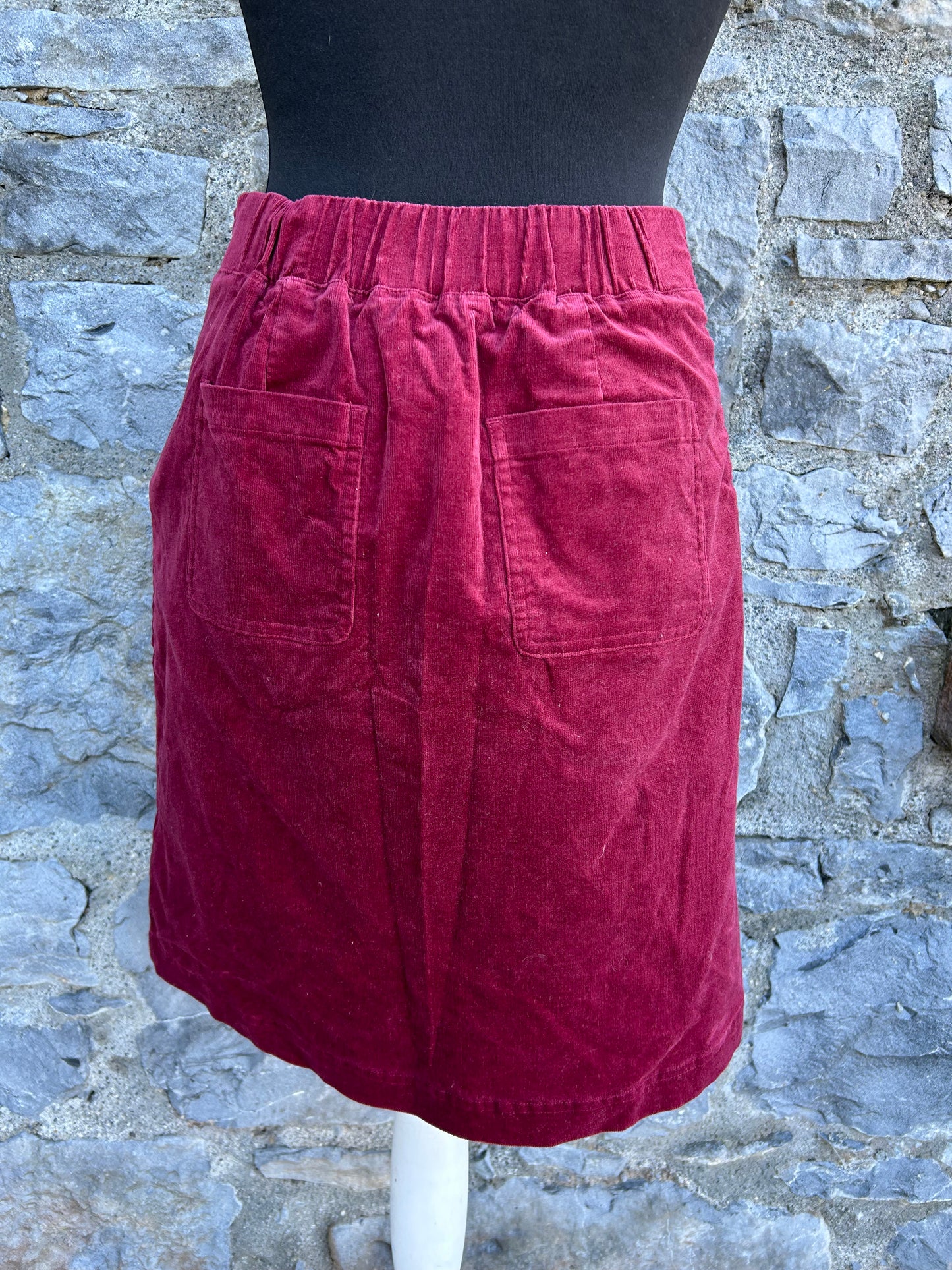 Red cord skirt uk 8