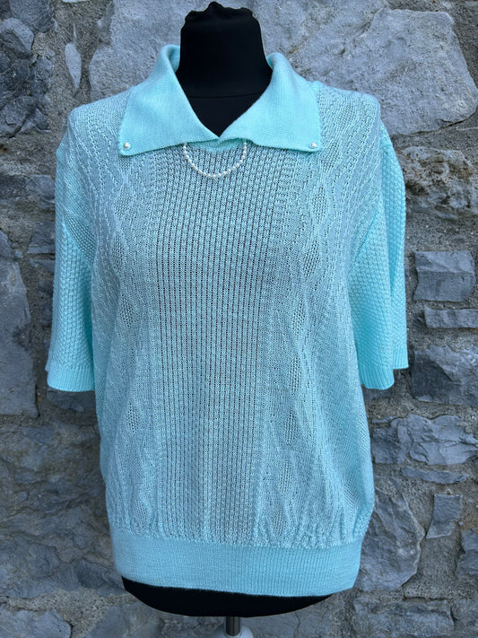 90s aquamarine knitted top uk 16-18