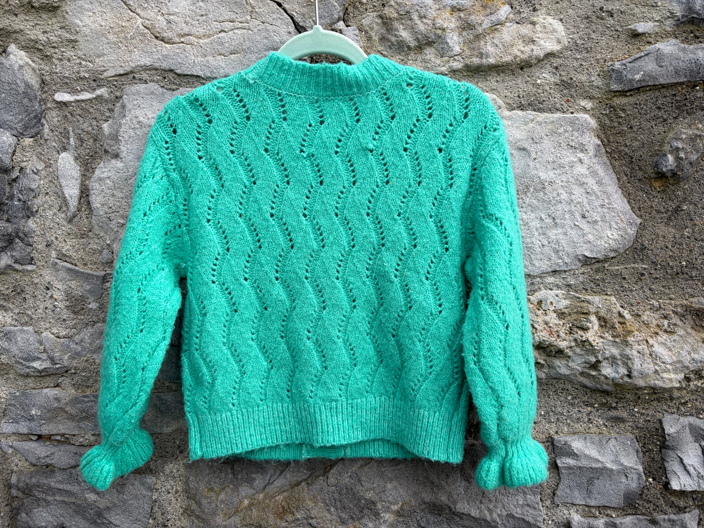 Green pointelle cardigan  3-4y (98-104cm)