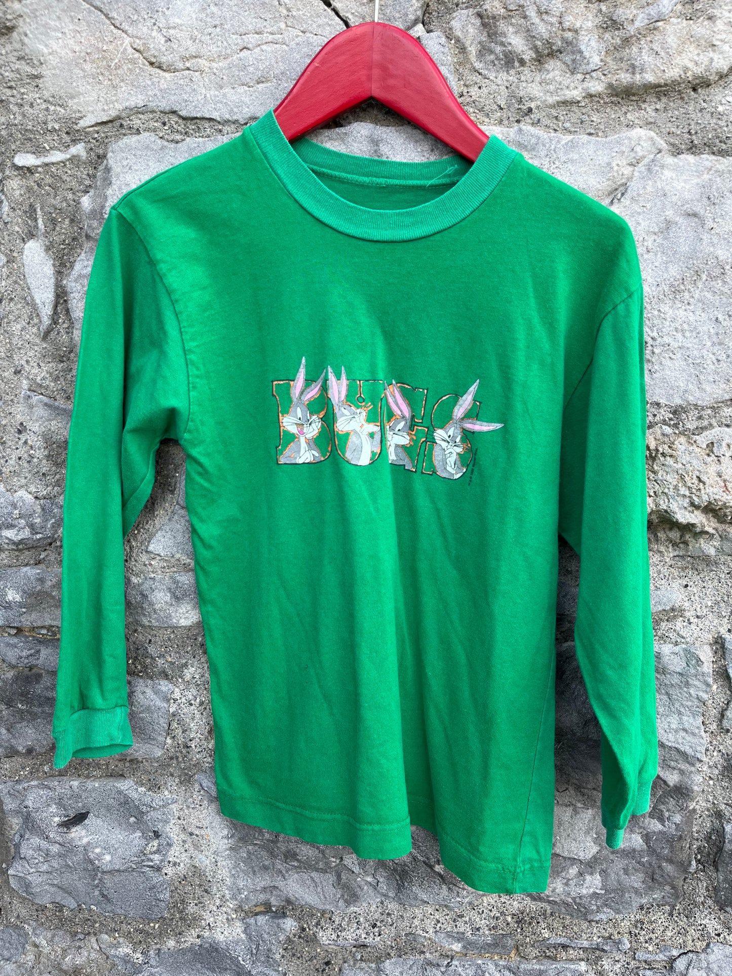 80s Bugs green top  7y (122cm)