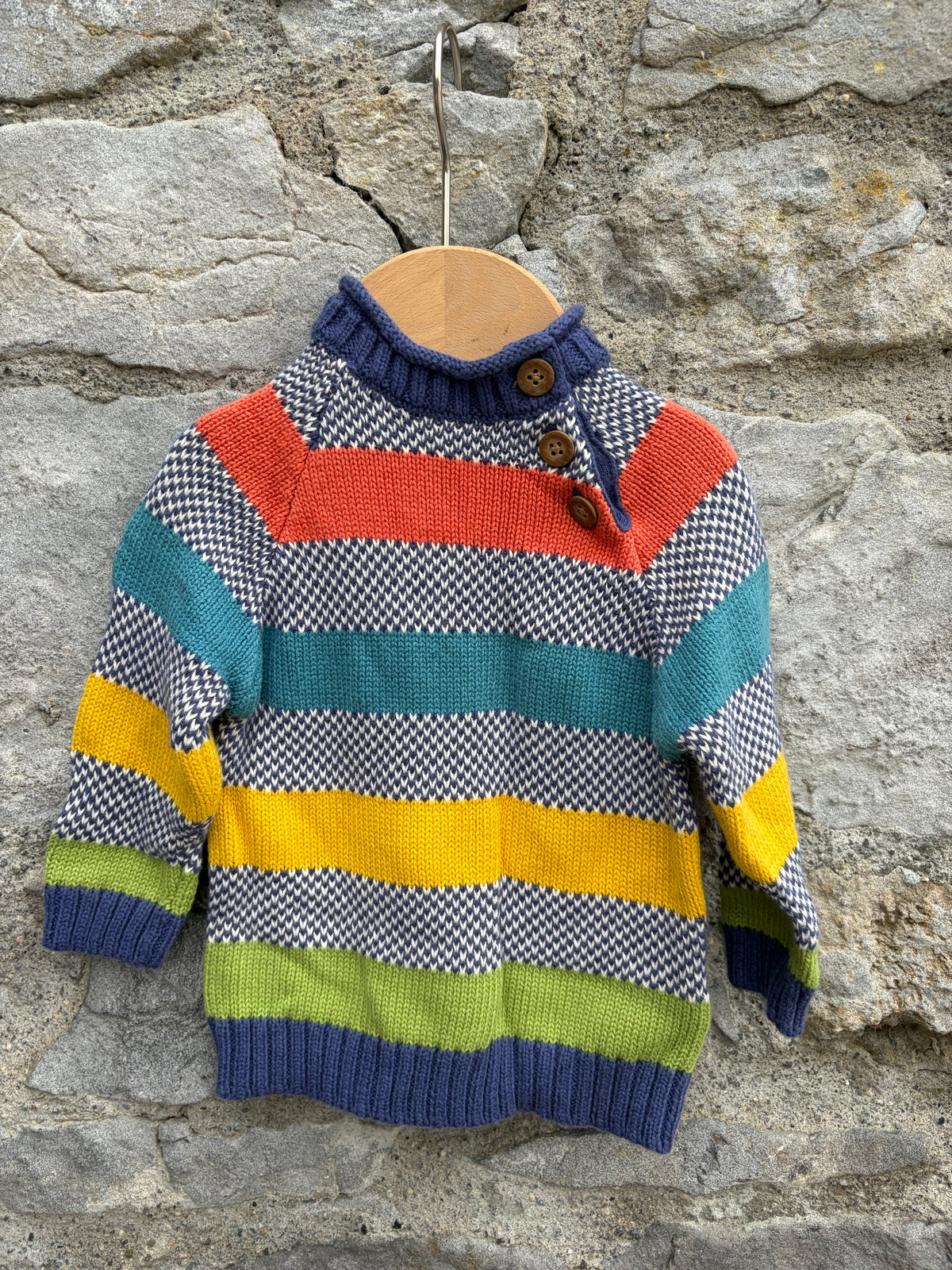 Colourful panels high neck jumper  0-3m (56-62cm)