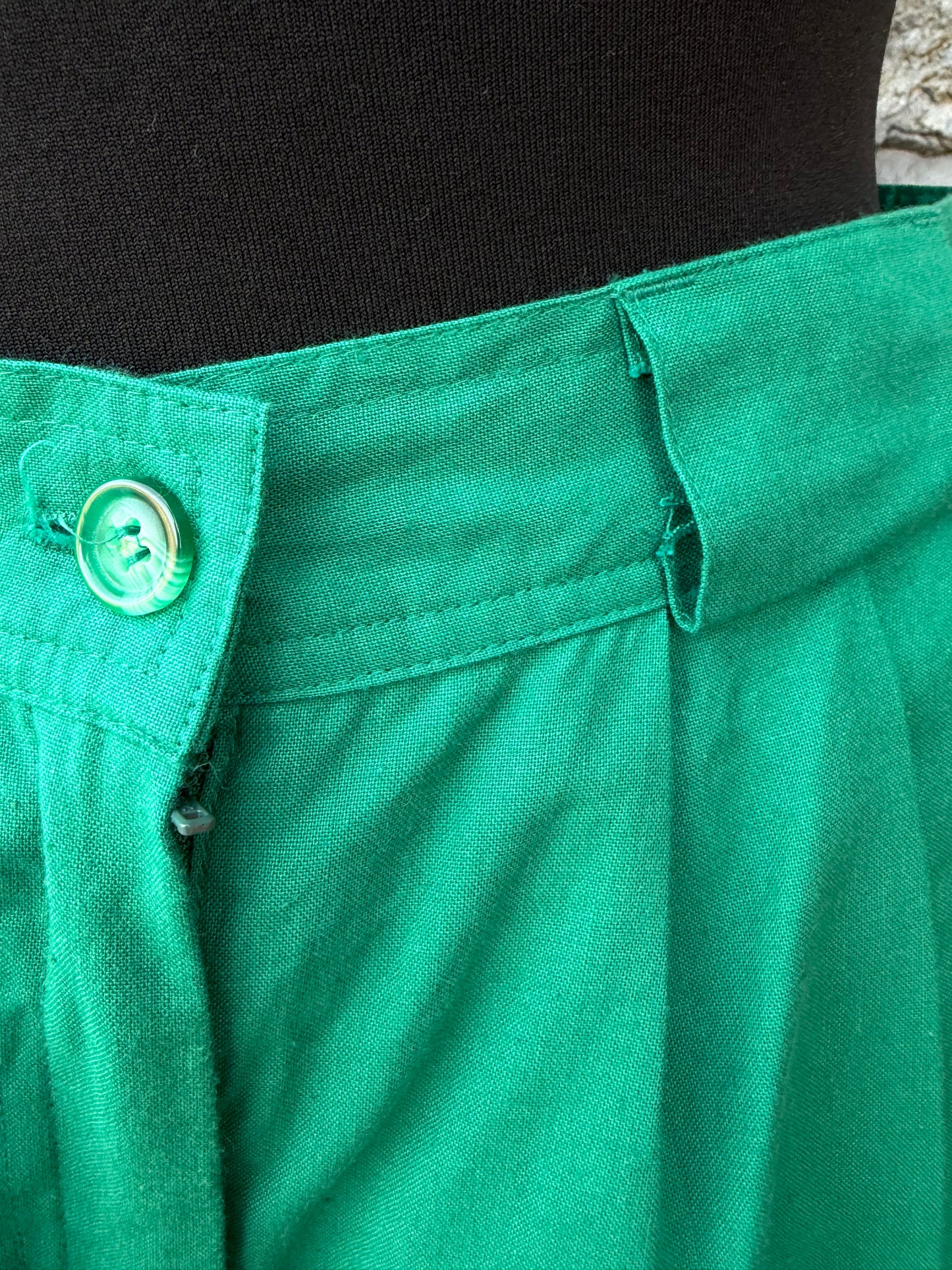 80s green culottes uk 8