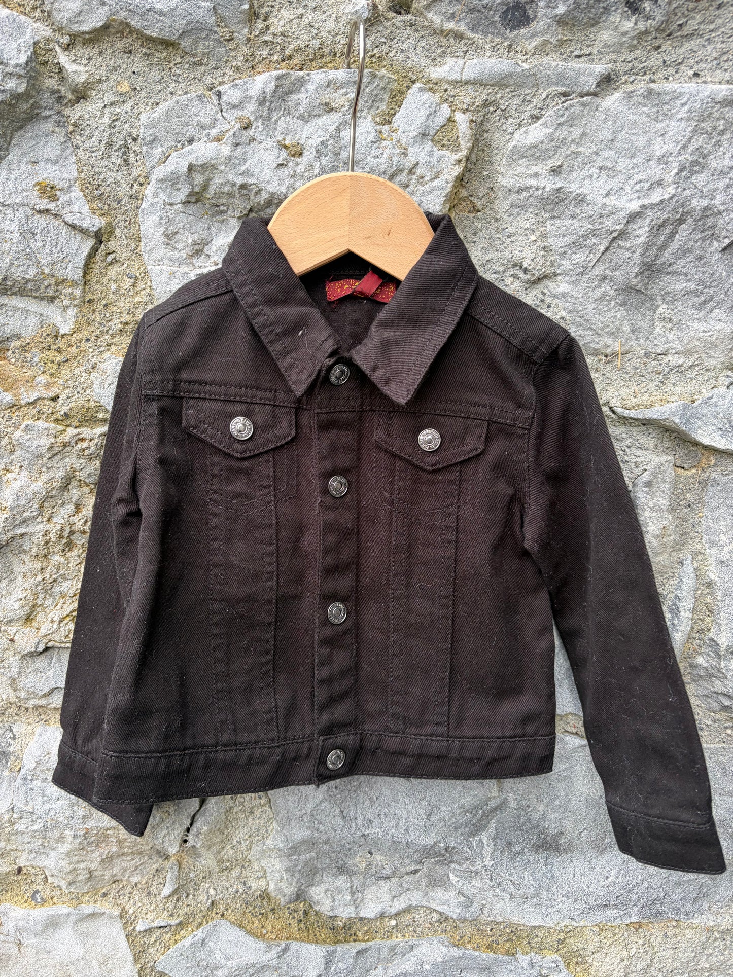 Black denim jacket  18-24m (86-92cm)
