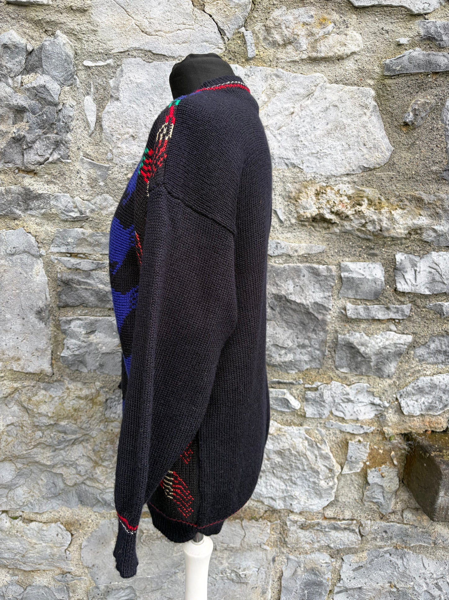 80s Paradise black cardigan uk 10-12
