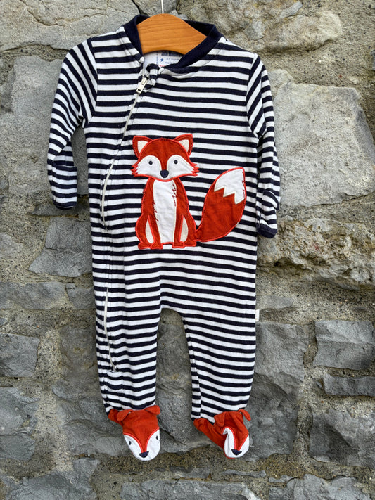 Fox stripy onesie  6-9m (68-74cm)