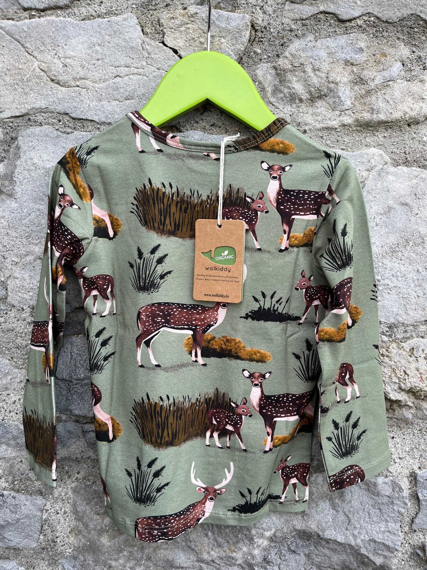 Deer khaki top  3y (98cm)