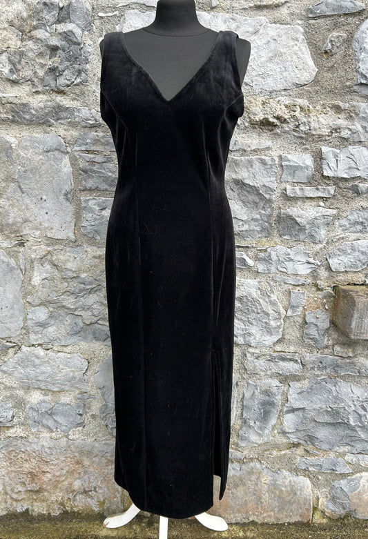 90s black velvet dress uk 12