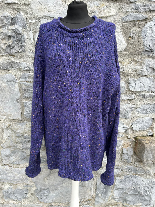 Blue melange jumper XL