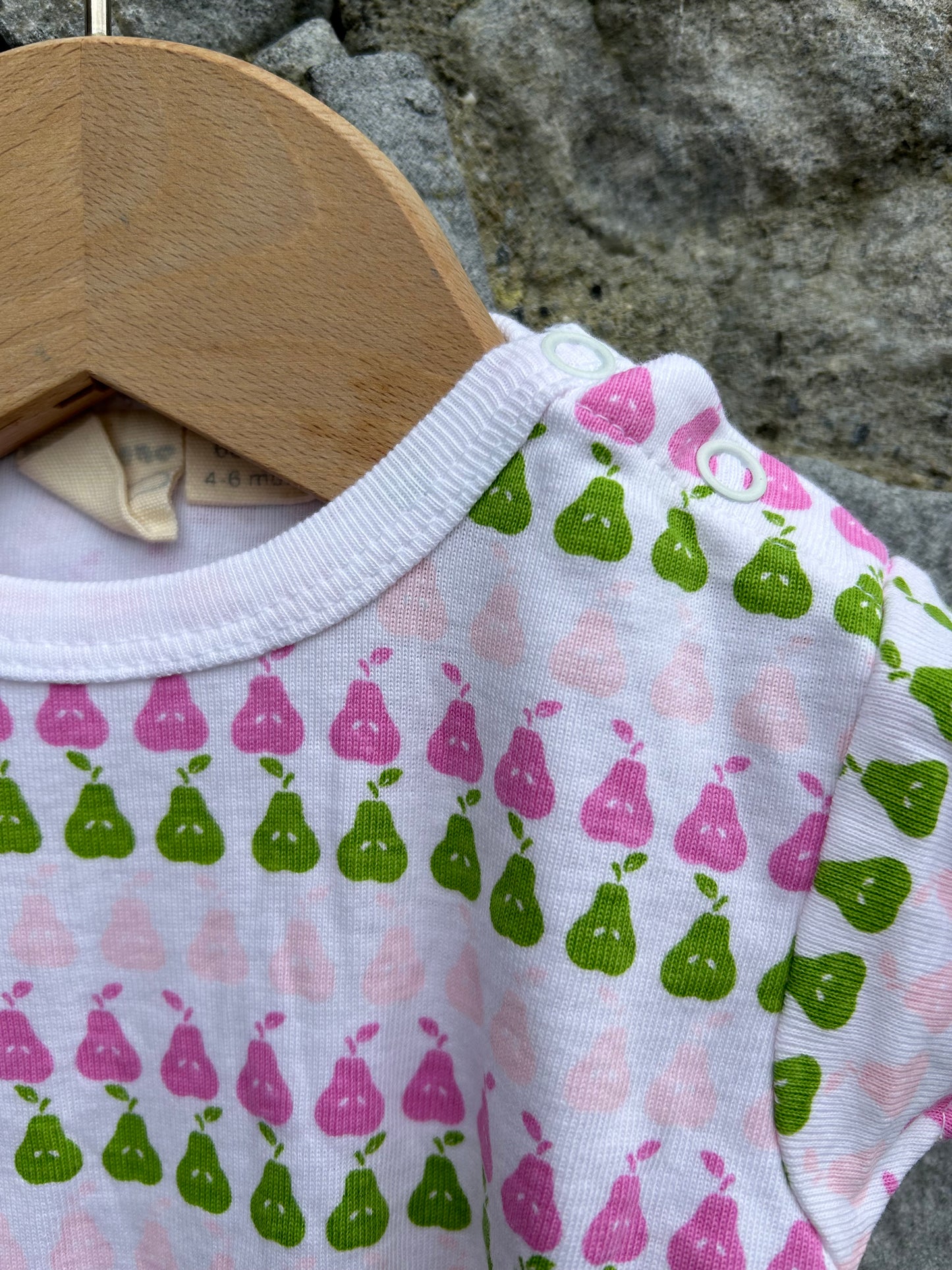 Green&pink pears vest   3-6m (62-68cm)