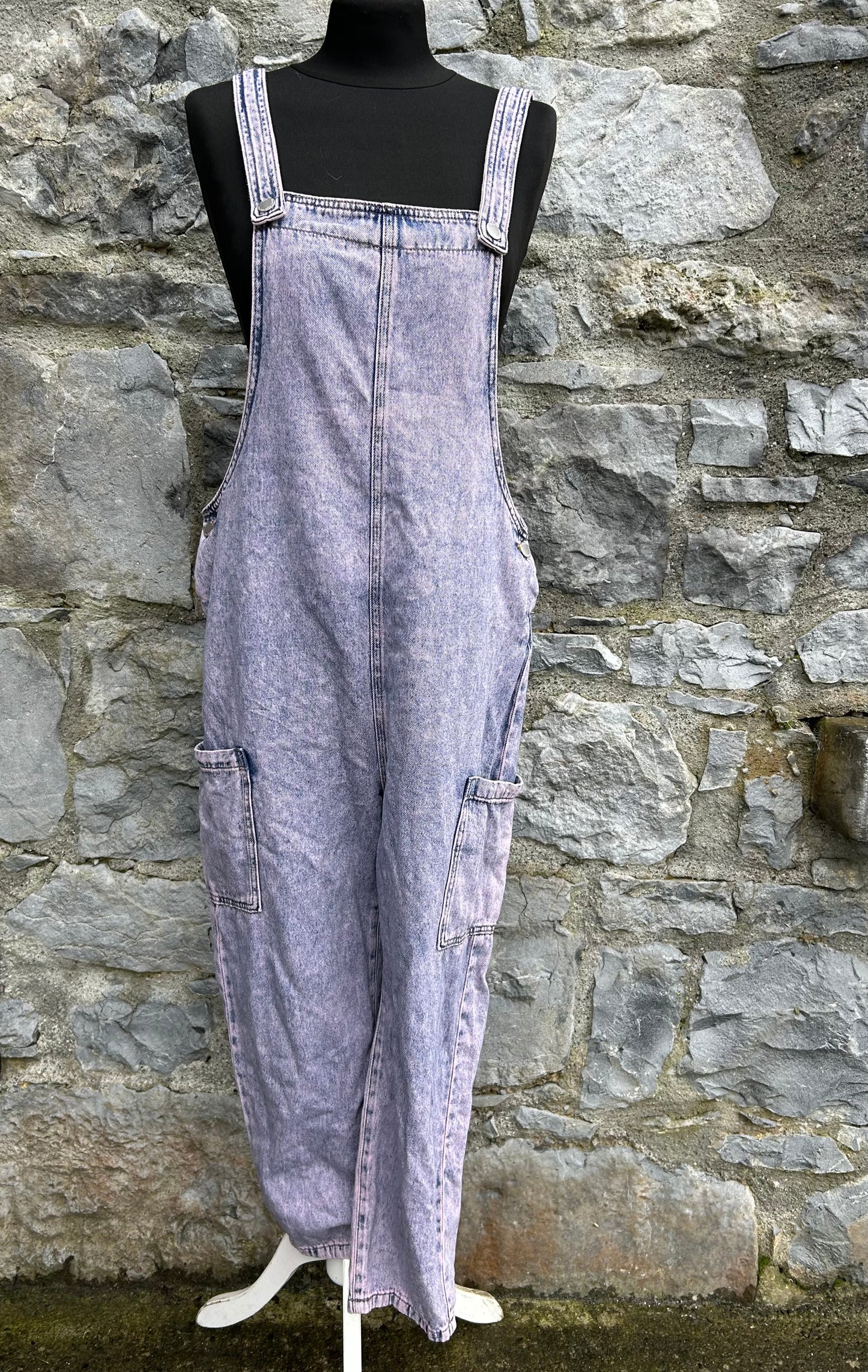 Lilac denim dungarees 13y (158cm)