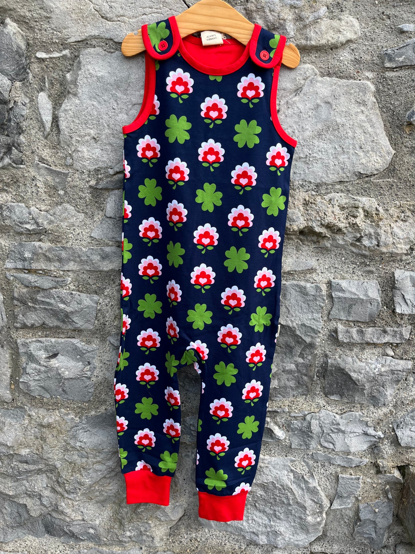 Flowers&clover dungarees  2-3y (92-98cm)