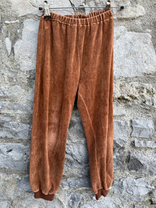 Brown velour pants   7y (122cm)