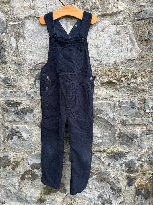 Navy cord dungarees  3-4y (98-104cm)