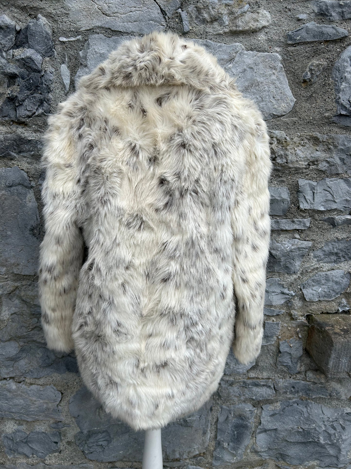 90s snow leopard faux fur uk 10-12