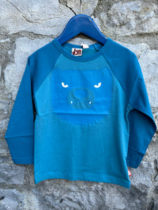 Angry bear blue top  3-4y (98-104cm)
