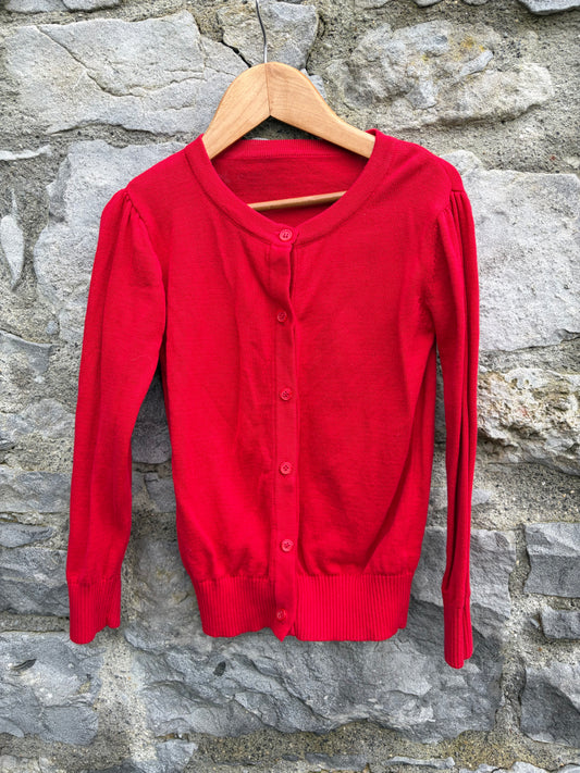 Red cardigan  7y (122cm)