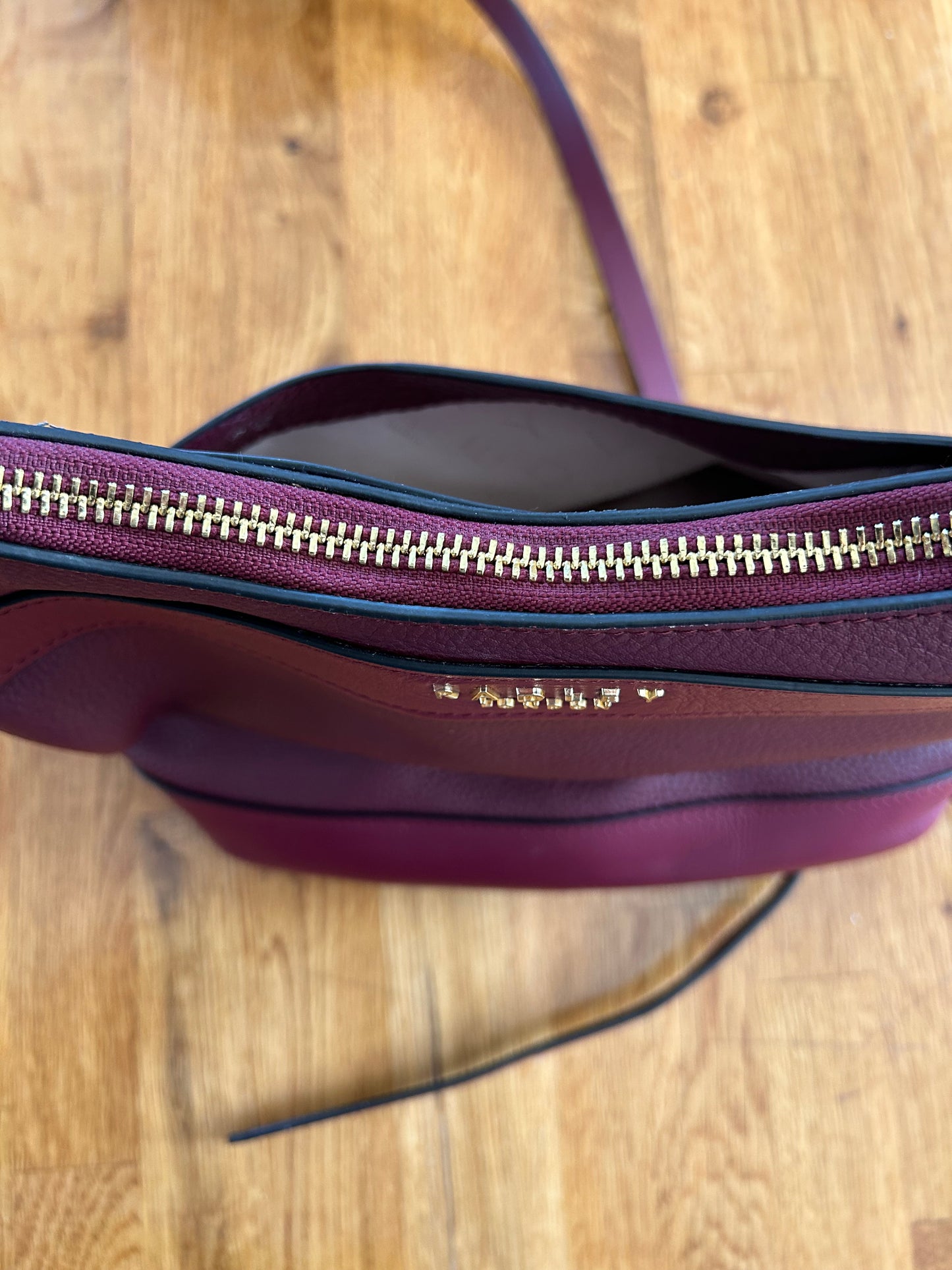 Burgundy saddle bag