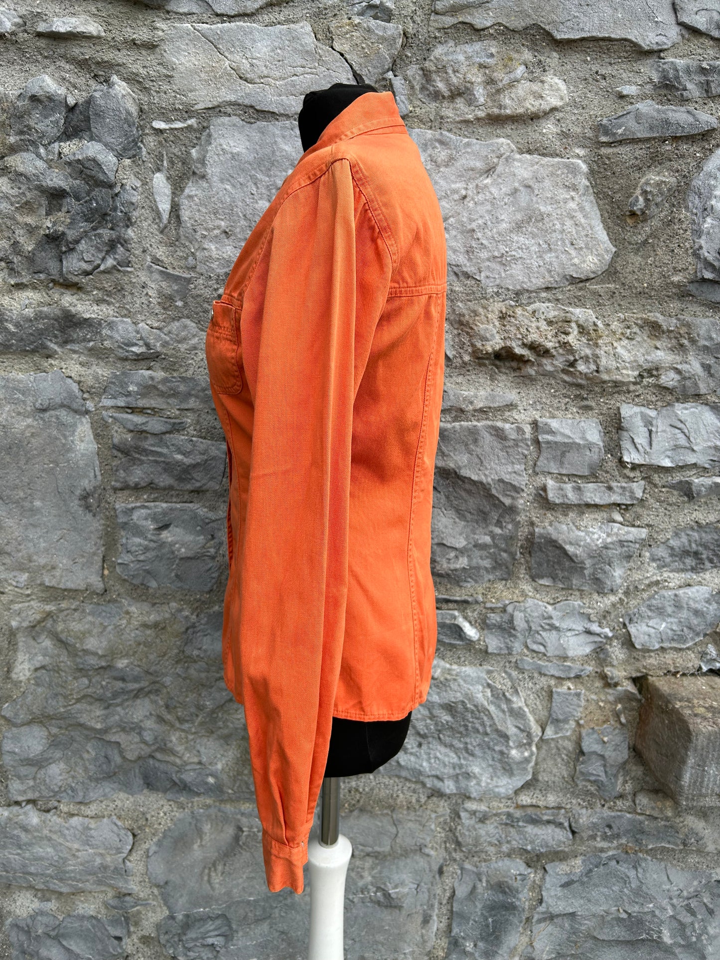 90s orange denim shirt uk 6-8